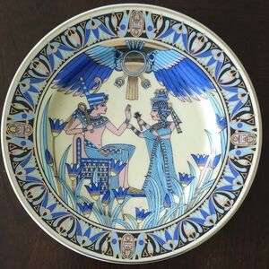 Small Egyptian Porcelain Pharaonic Art Decorative Plates Made In Egypt